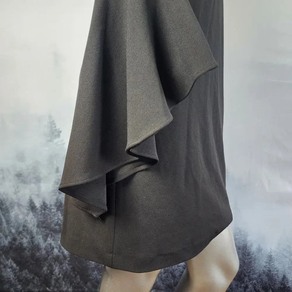 NWT Vince Camuto Artistic Muse Cold-Shoulder Bell Sleeve Black Dress | Small